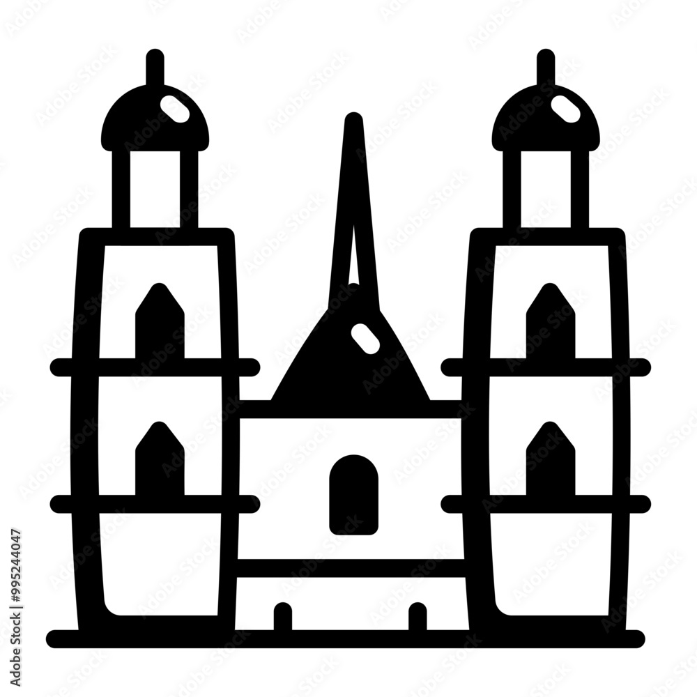 A sketchy icon of zurich landmark A sketchy icon of zurich landmark