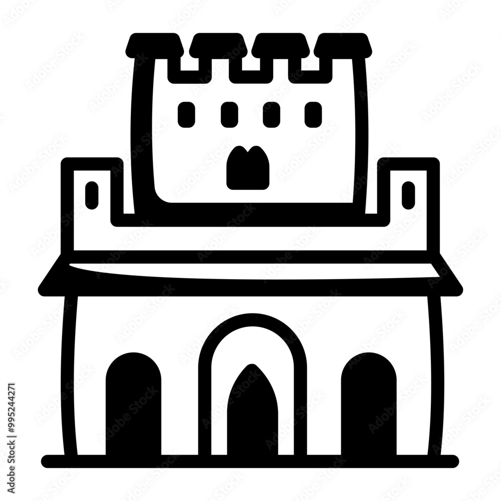 A drawing style icon of alhambra granada A drawing style icon of alhambra granada
