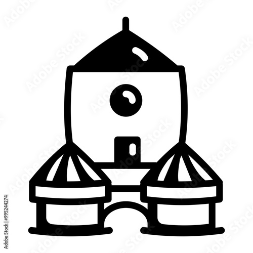 Weisser turm icon in drawing style photo