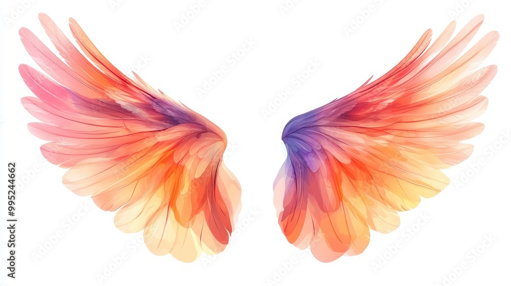Celestial Wings: Watercolor Angel Wings Celestial Wings: Watercolor Angel Wings
