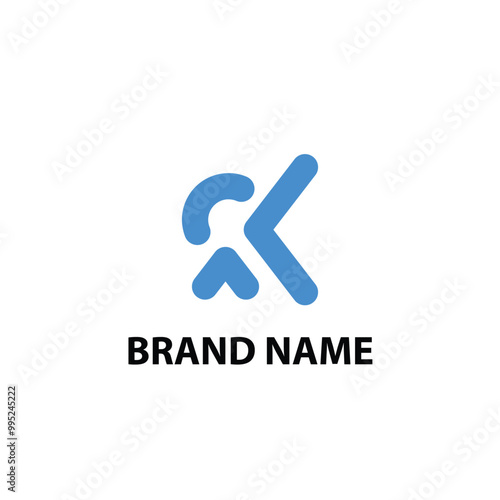 creative elegant minimalist modern logo letter K