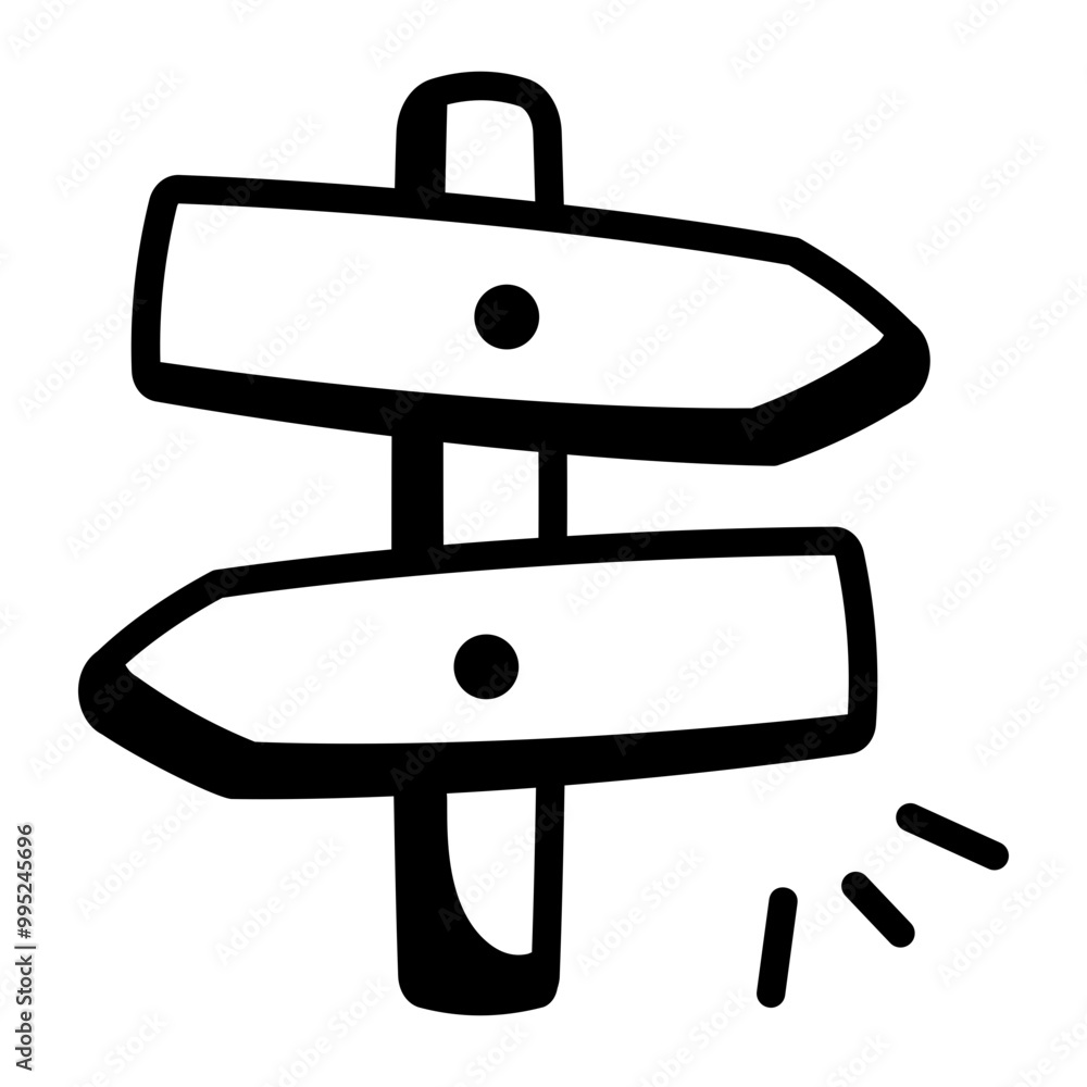 Signboard icon in sketchy style Signboard icon in sketchy style