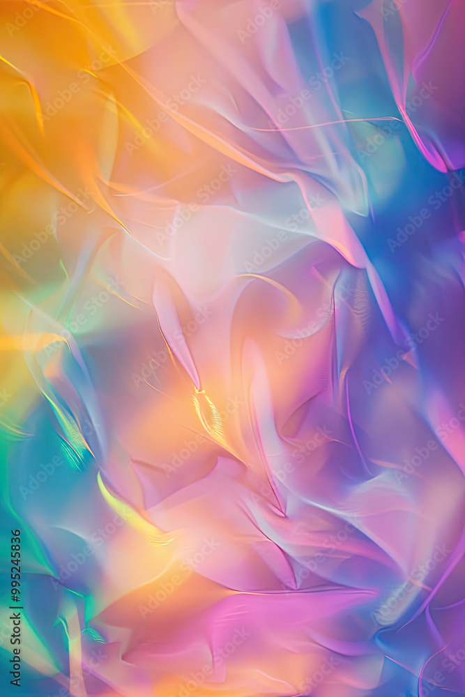 Abstract Iridescent Holographic Foil Background with Blurry Effect Abstract Iridescent Holographic Foil Background with Blurry Effect