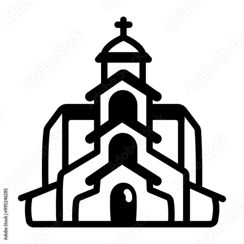 Drawing style icon of tbilisi cathedral