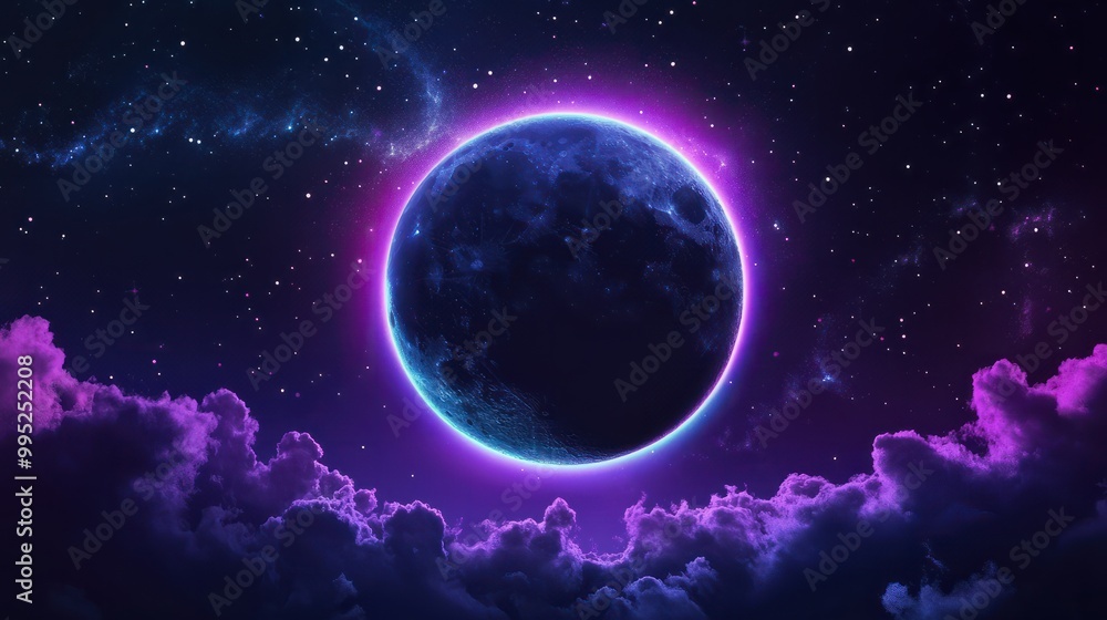 Obraz premium moonson sale copyspace background