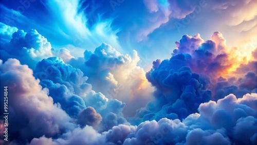 Gentle cloud animation in soft blue and white tones, ideal for enhancing backgrounds and visual projects, offering a