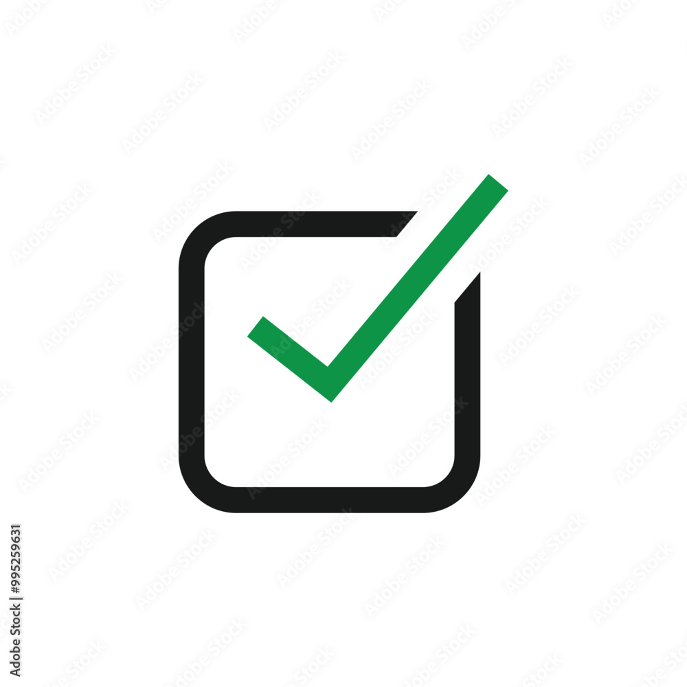 Checkmark icon logo design template isolated illustration Checkmark icon logo design template isolated illustration