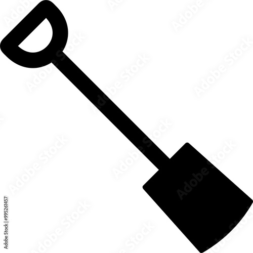 shovel icon vector symbol template on white background