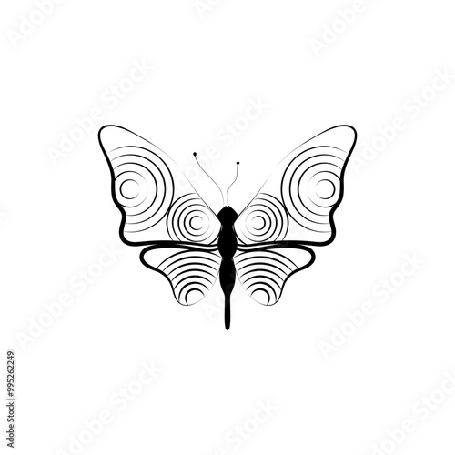 Butterfly style y2k, painted lady butterfly icon
