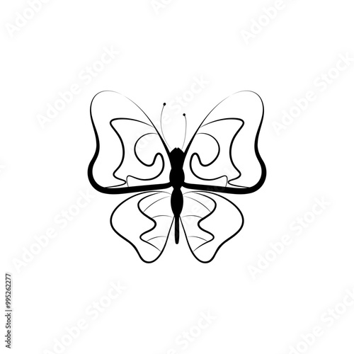 Butterfly style y2k, painted lady butterfly icon