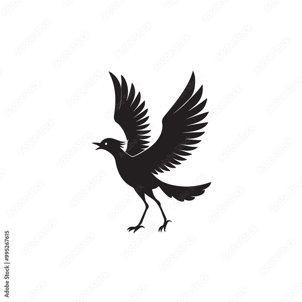 Fototapeta premium Bird black silhouette clip art