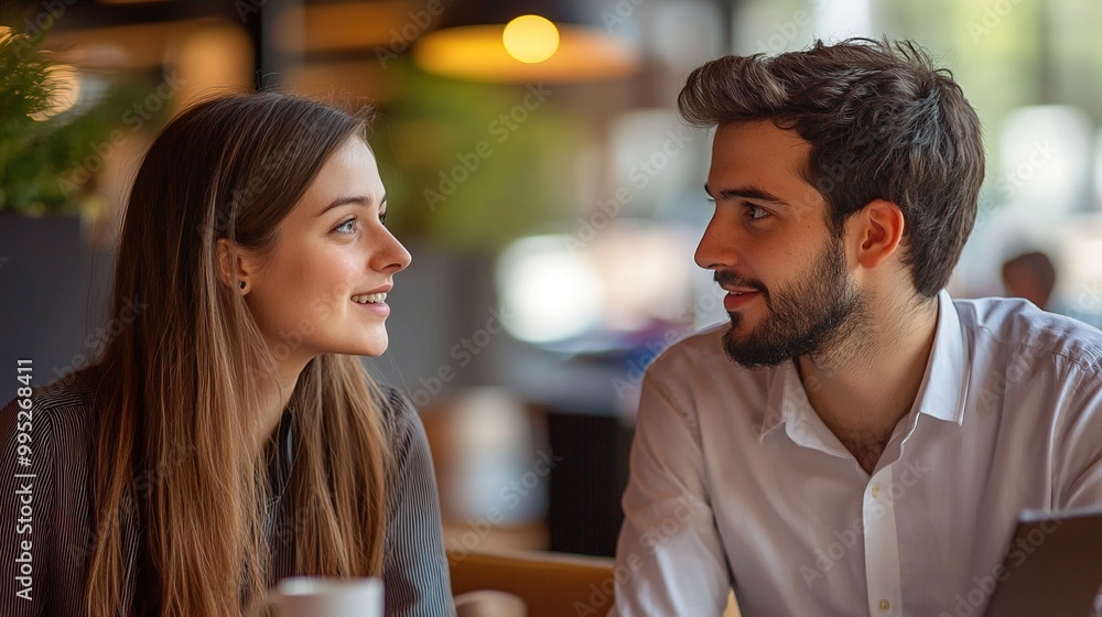 Engaging Conversation Between Two Friends in Café Engaging Conversation Between Two Friends in Café
