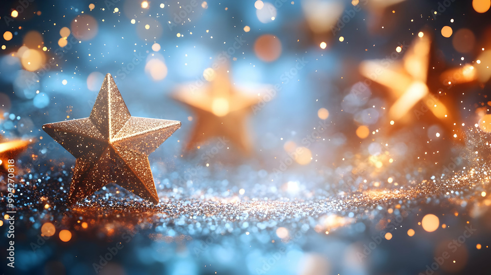 3D Holographic Star Frame Design: Festive Celebration Template with Sparkles and Blank Center for Custom Copy on Isolated White Background 3D Holographic Star Frame Design: Festive Celebration Template with Sparkles and Blank Center for Custom Copy on Isolated White Background