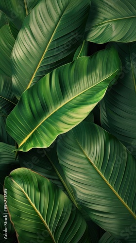 Nature's Elegance. Smooth, glossy, and waxy leaves, plant texture concept