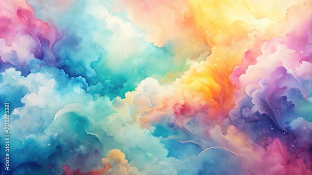 Depth of field abstract watercolor texture with fluid shapes, soft gradients, and pastel colors Depth of field abstract watercolor texture with fluid shapes, soft gradients, and pastel colors