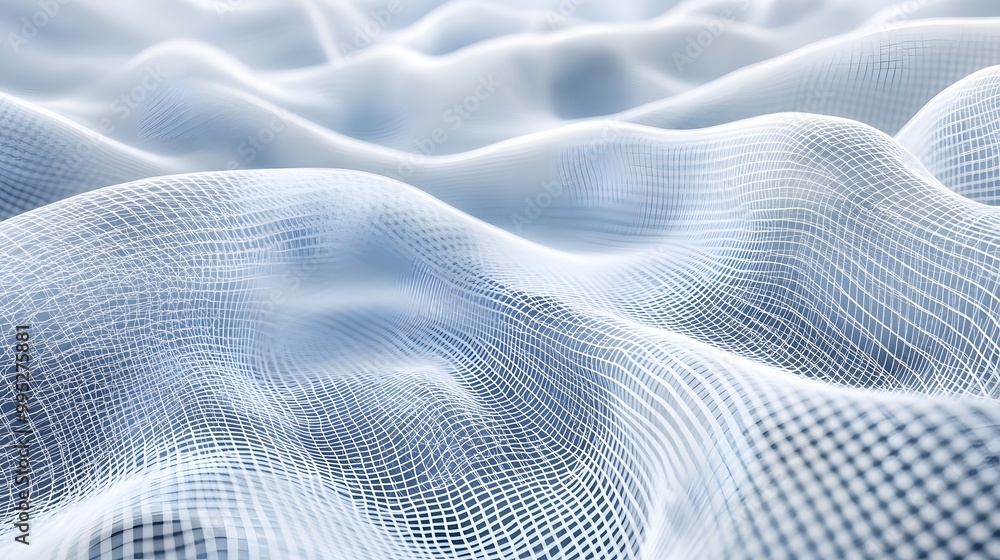 Digital mesh and tech forms on a muted background with a minimalist look Digital mesh and tech forms on a muted background with a minimalist look