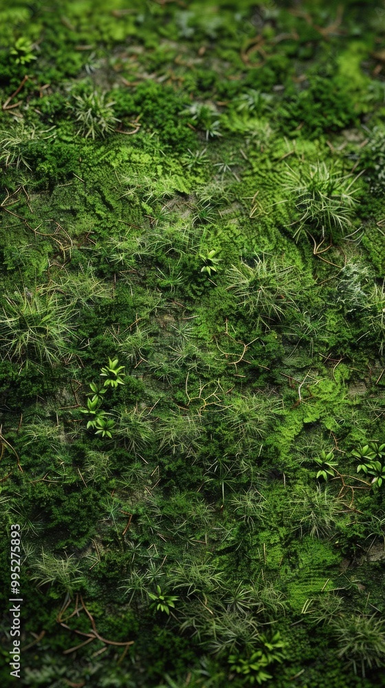 Fototapeta premium Lush Mossy Green. Serene nature concept