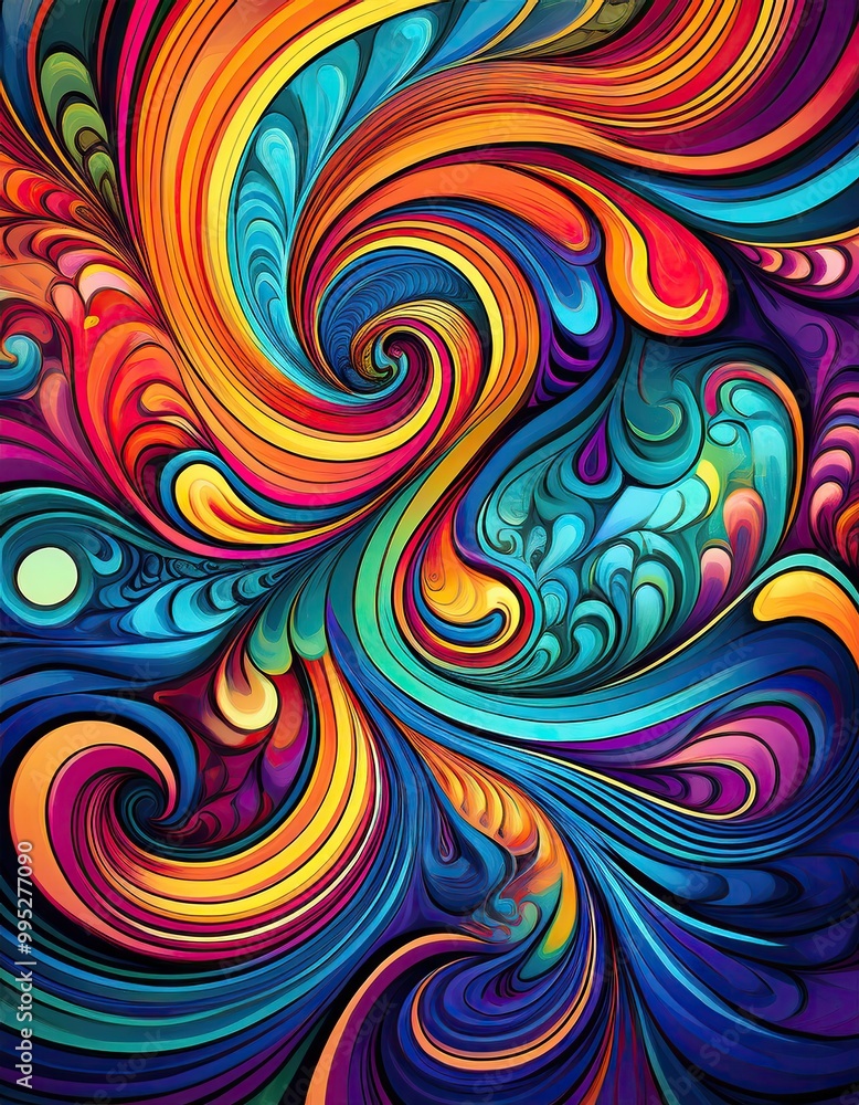 Abstract colorful swirl art Abstract colorful swirl art