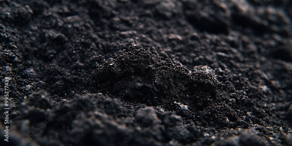 Rich dark soil with little stones in it Rich dark soil with little stones in it