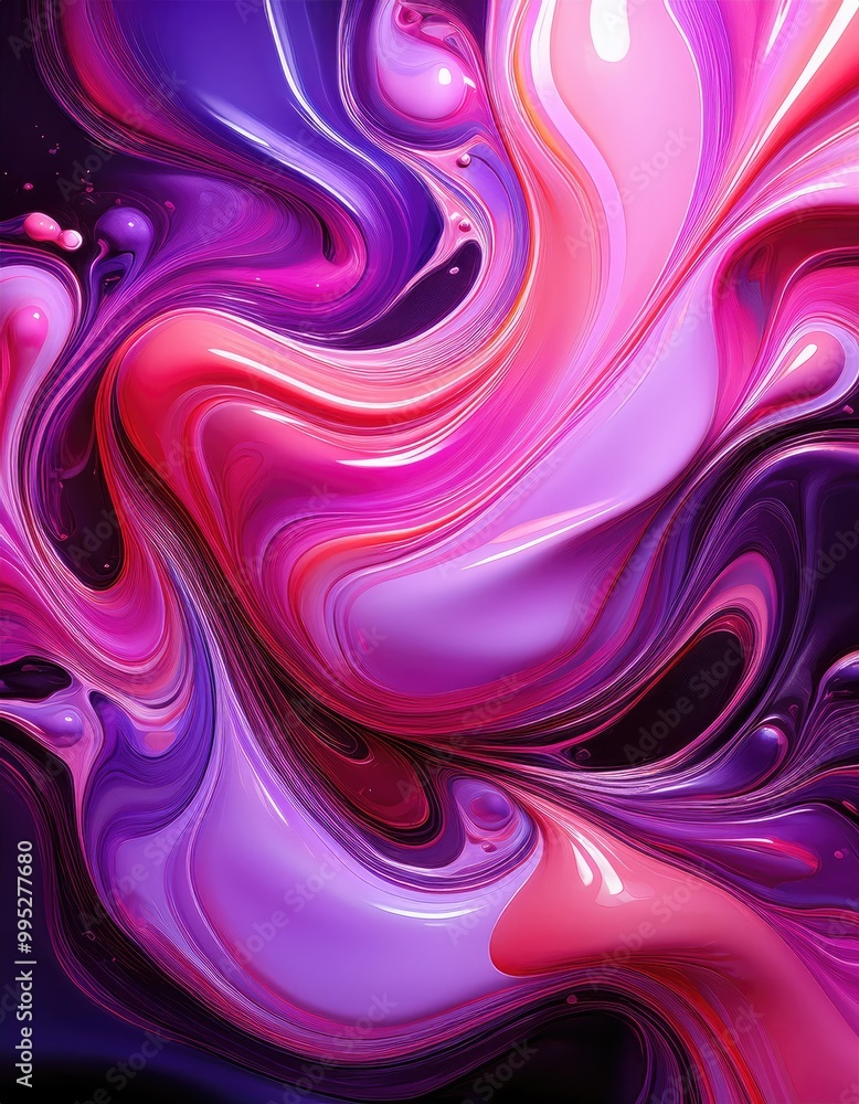 Abstract swirls of pink & purple Abstract swirls of pink & purple