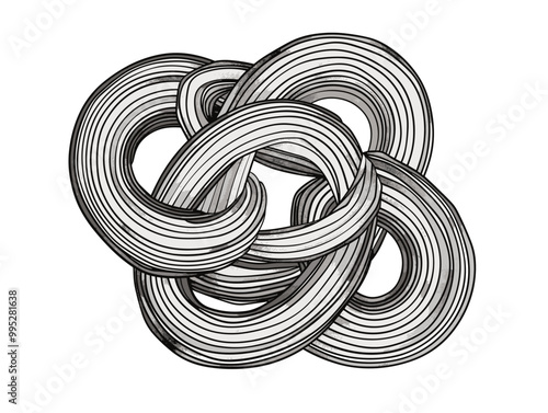 Unveiling the Path: Knot Unraveled, Symbolizing Triumph Over Job Search Challenges in a Simple, Elegant Single-Line Drawing