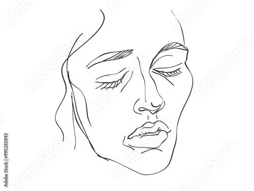 Exhausted by the Job Hunt: Depiction of Weariness through a Single-Line Drawing