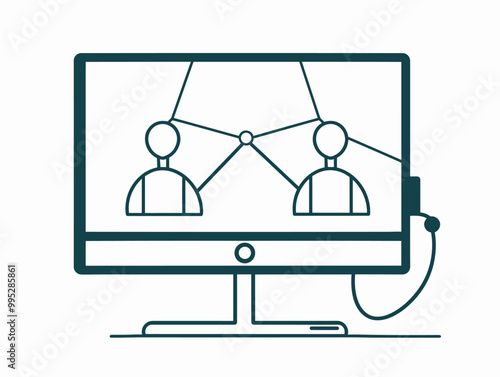 Minimalist Single-Line Representation of Virtual Connection: Exploring Remote Collaboration and Virtual Interviews