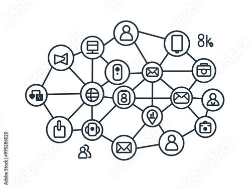 **Social Connections: Illustrating the Interwoven World of Online Communication and Job Networking**