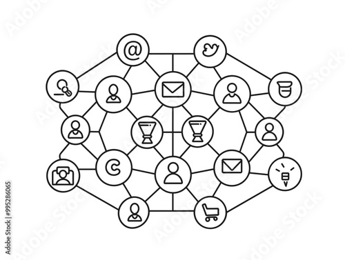 One-Line Social Media Interconnection: Connecting the World of Online Networking and Career Opportunities