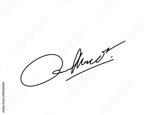 First letter C signature ideas for documents. Vector with transparent background or alpha channel.