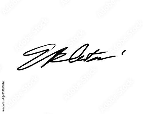 Abstract signature idea starting letter E for document. Vector with transparent background or alpha channel.