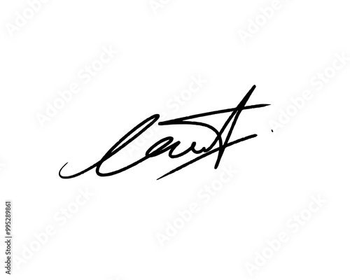 Abstract signature ideas for documents. Vector with transparent background.