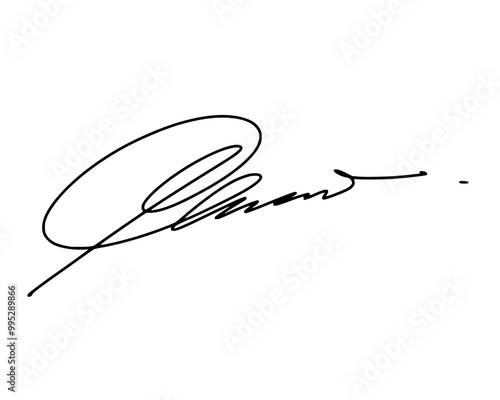Abstract signature ideas for documents. Vector with transparent background.