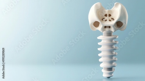 Nextgen hip replacement implant with shockabsorbing design, orthopedic health, medical innovation photo