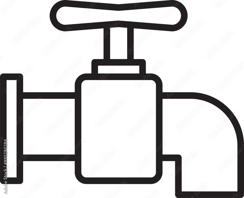Faucet and Valve Icon Faucet and Valve Icon