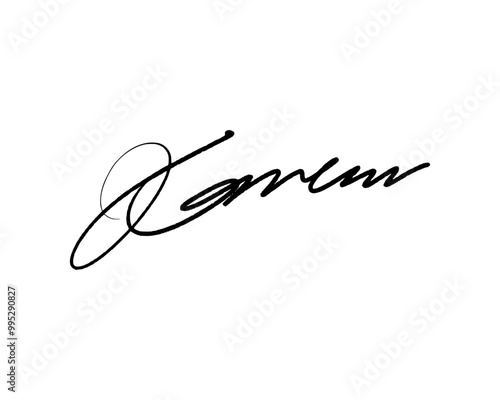 First letter K signature ideas for documents. Vector with transparent background or alpha channel.