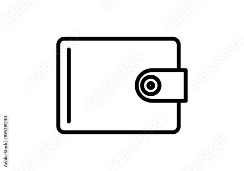Icono negro de cartera de billetes
