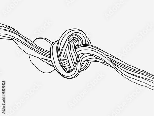 Unbreakable Bond: Enduring Strength Represented in Intricate Line Knot