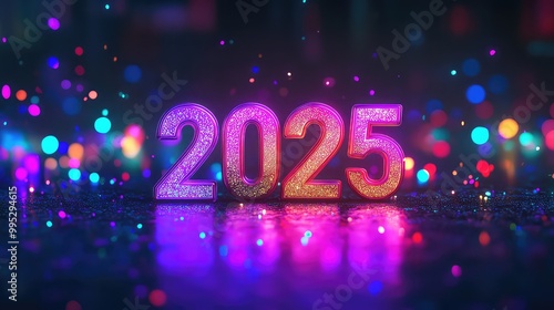 Happy New Year Greetings 2025 , Generative AI