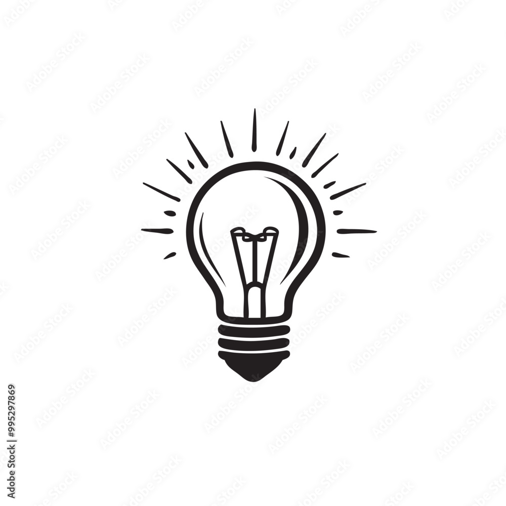 Light bulb icon vector. Solution, idea icon symbol vector graphic Light bulb icon vector. Solution, idea icon symbol vector graphic
