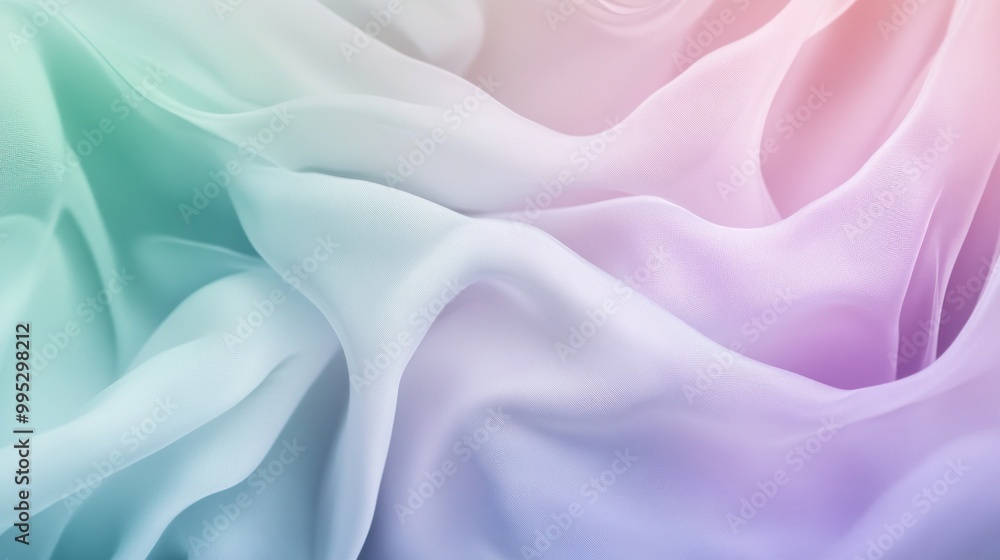 Obraz premium Soft, flowing fabric in pastel colors creates a serene and calming atmosphere.
