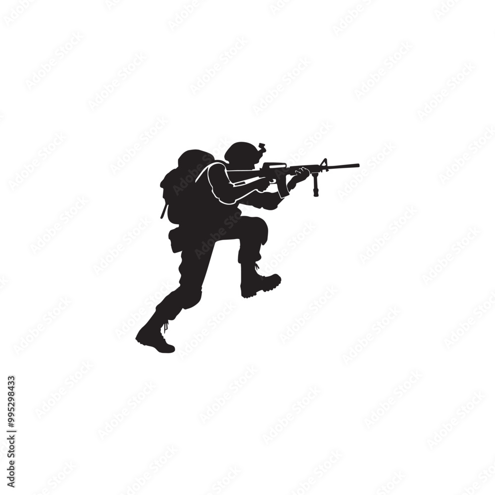 Soldier Silhouette Design, Military Vector illustration Soldier Silhouette Design, Military Vector illustration