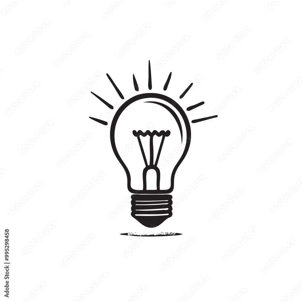 Light bulb icon vector. Solution, idea icon symbol vector graphic Light bulb icon vector. Solution, idea icon symbol vector graphic