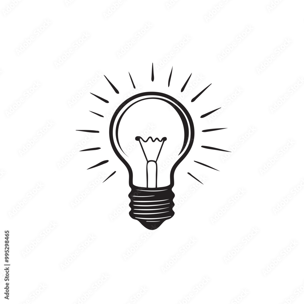 Light bulb icon vector. Solution, idea icon symbol vector graphic Light bulb icon vector. Solution, idea icon symbol vector graphic