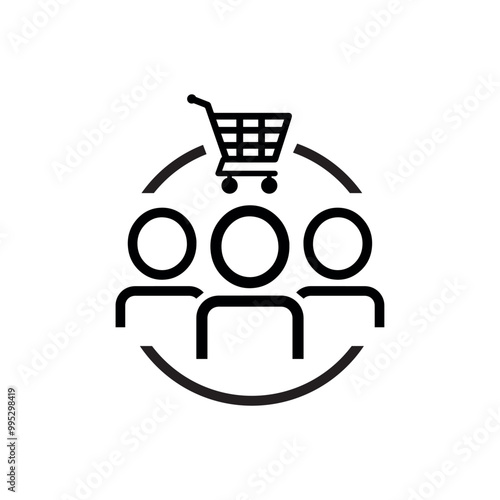 Consumer icon on white background
