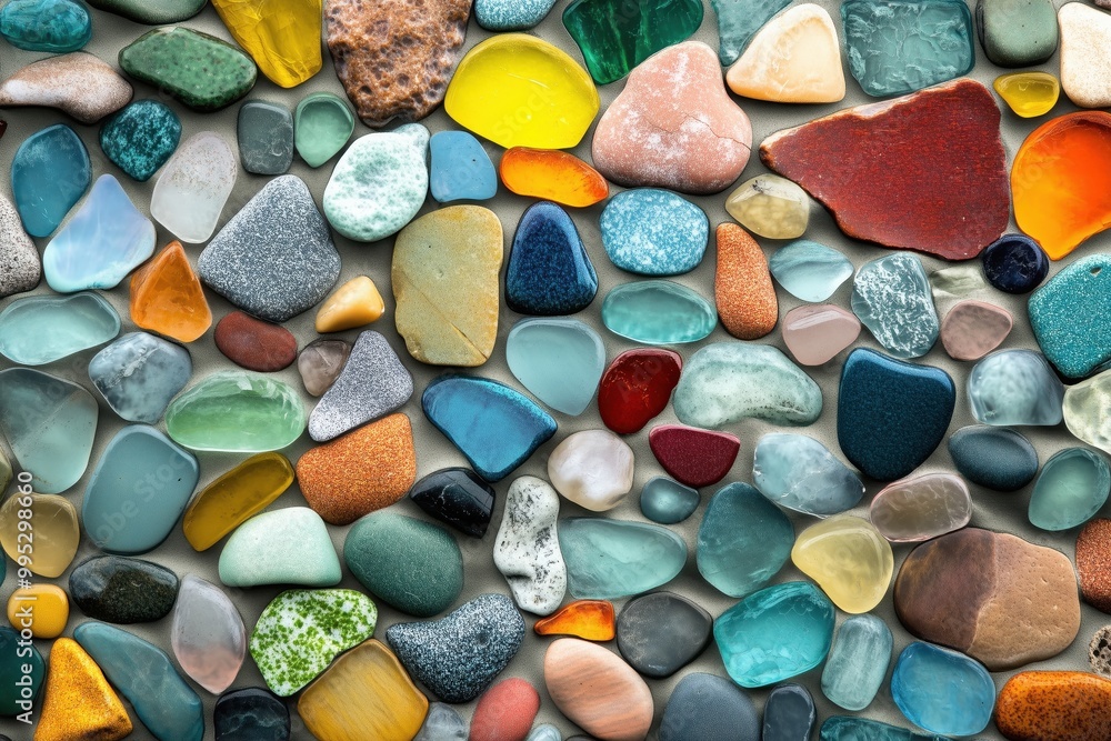 scattered colorful pebbles scattered colorful pebbles