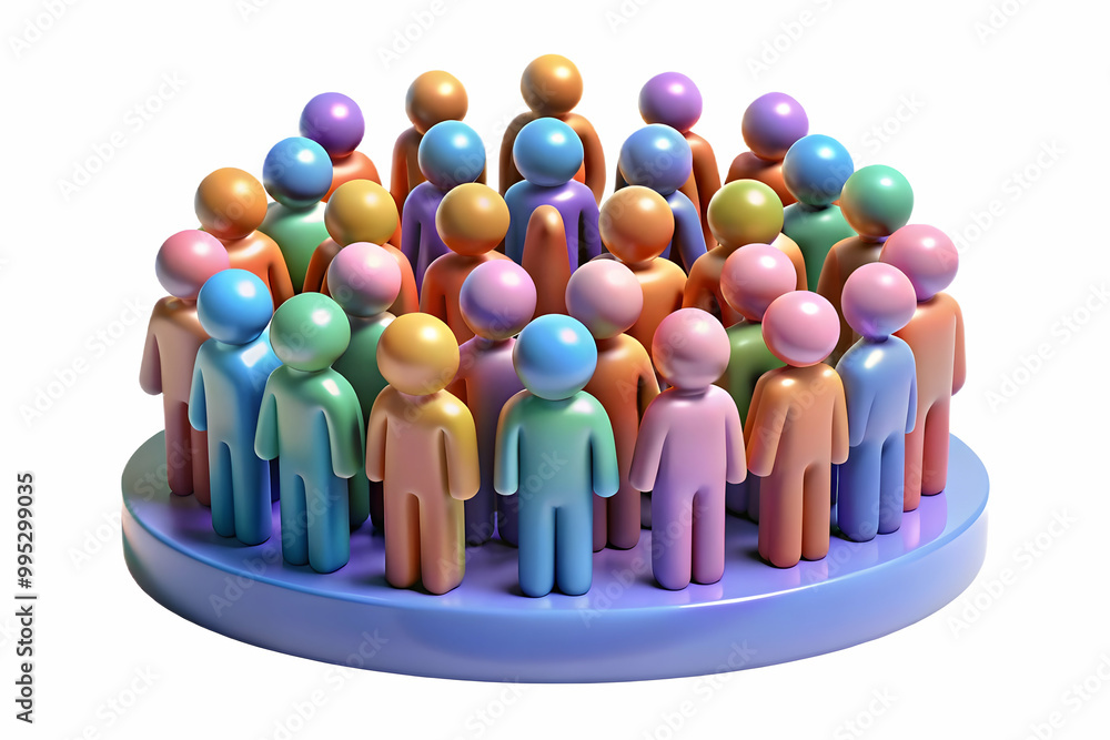 3D Glowing Digital Abstract Crowd Symbolizing Diversity and Equality for Human Rights Day - Vibrant Colors and Community Power 3D Glowing Digital Abstract Crowd Symbolizing Diversity and Equality for Human Rights Day - Vibrant Colors and Community Power