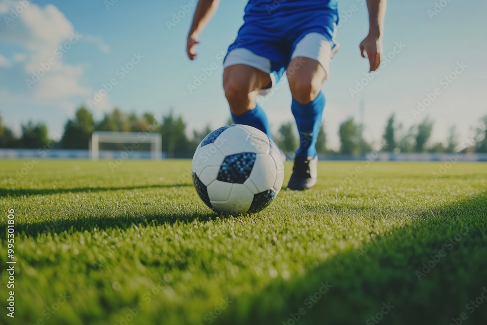 Obraz premium attacking football