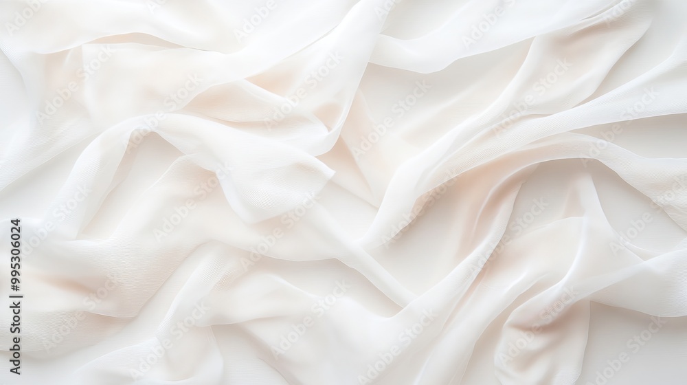Obraz premium Soft White Fabric Texture Background for Design Use