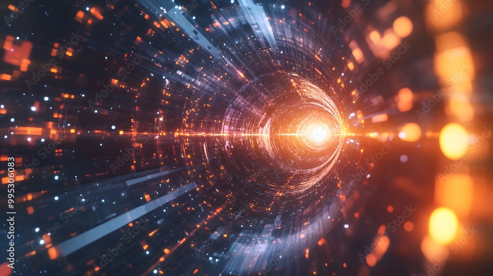 Subatomic particles colliding inside a high-energy collider, hyper real, high quality, sharp images, graphic, illustration Subatomic particles colliding inside a high-energy collider, hyper real, high quality, sharp images, graphic, illustration